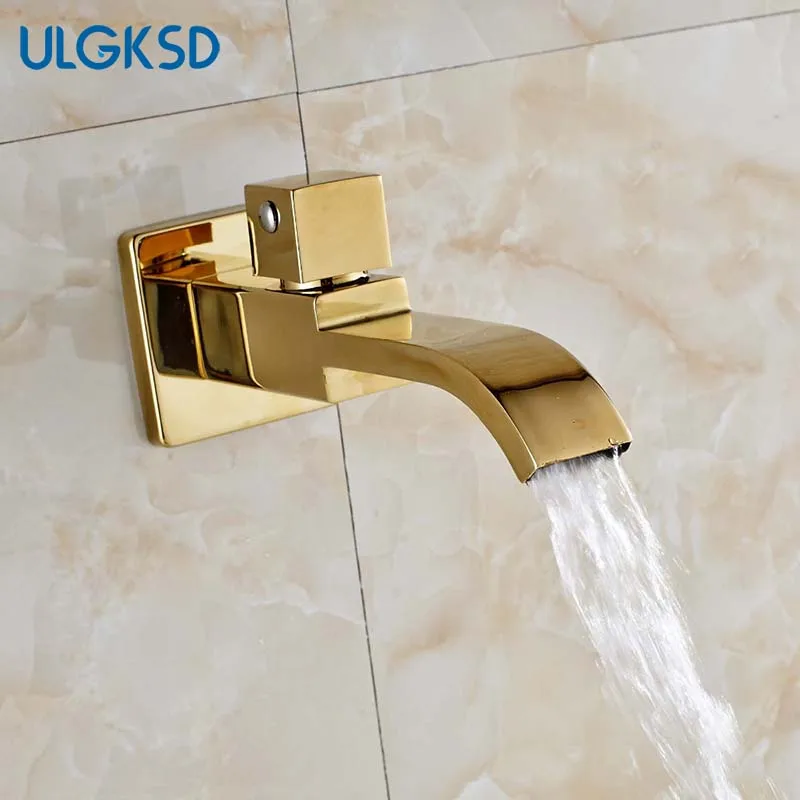 ULGKSD смеситель для ванной комнаты с золотым водопадом наполнитель аксессуары