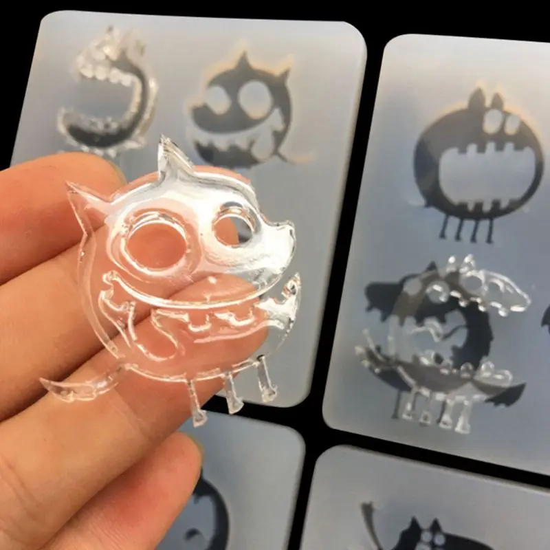 Новое поступление силиконовой формы DIY ювелирных изделий инструменты Хэллоуин Монстр Забавный эпоксидной смолы кулон зеркало УФ аксессуары