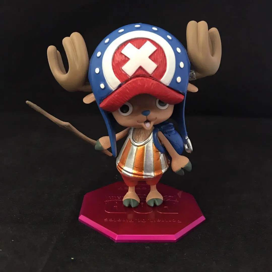 10 см аниме фигурку ONE PIECE Тони Чоппер розовый леопард Ver коллекция моделей pvc