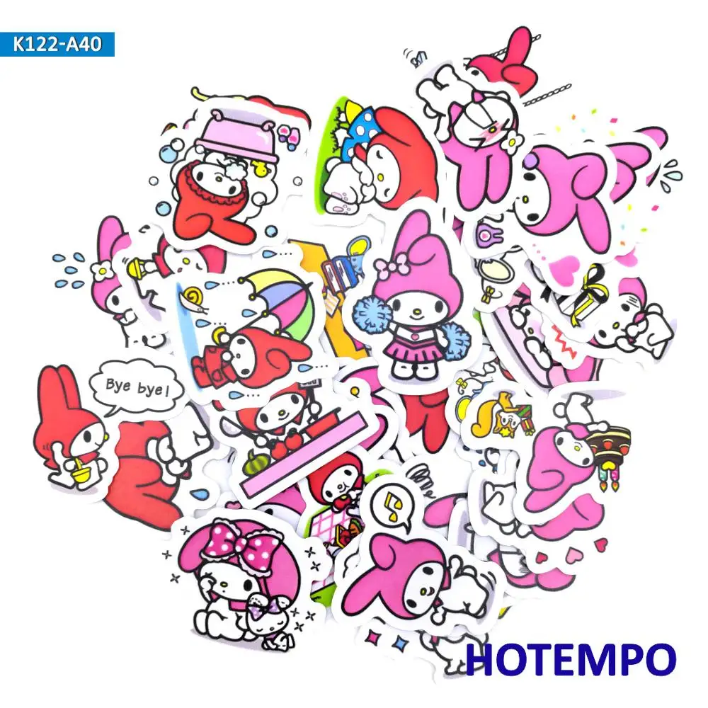 40 шт. Sanrio милые розовые наклейки для девочек, милые наклейки для детей, сделай сам, Детские Канцелярские принадлежности для скрапбукинга, дневник, наклейки Pegatinas