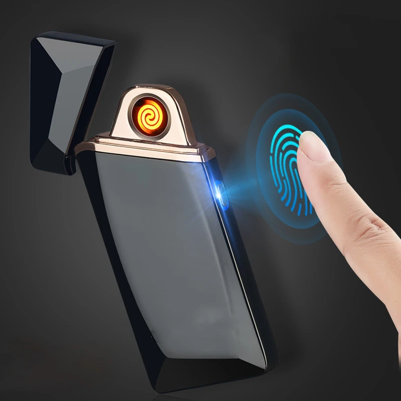 1 шт. портативная металлическая зажигалка Usb перезаряжаемая беспламенная