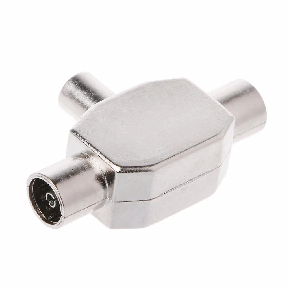 2 Way T Splitter1x Male to x Female Metal коаксиальный ТВ антенный адаптер|Соединители| |