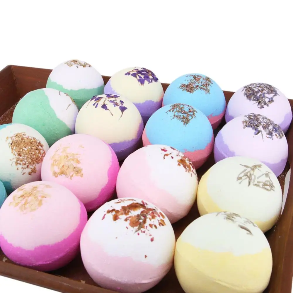 

Bath Bomb Luxurious Gift Deep Sea Salt Dried Flower Bubble Bath For Exfoliating And Relaxation