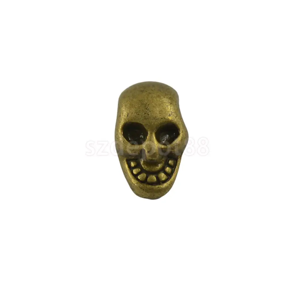 50pcs 3D Bronze Halloween Alloy Skull Necklace Earring Craft Connector Jewelry DIY Making Spacer Loose Beads | Украшения и