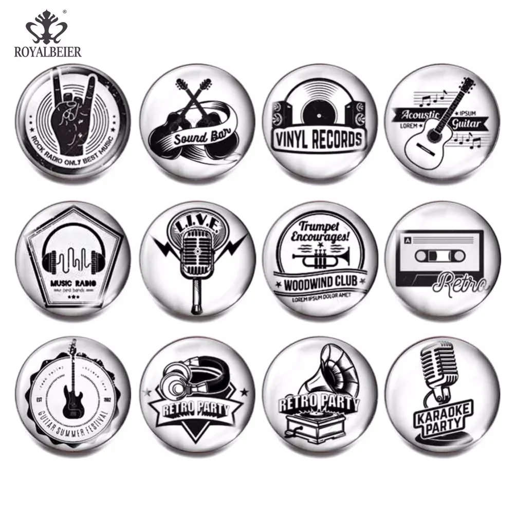 

ROYALBEIER 12pcs/lot Mix Frog Patterns Glass Beads Fit 18mm Snap Button DIY Women Charm Bead For Bracelets Jewelry Making KG0030