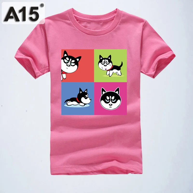 K4T1DarkPink A15 больших размеров для мальчиков, футболка для детей, Изделие из хлопка с короткими рукавами, летняя одежда для подростков, топы, футболка для маленьких девочек, футболка на возраст 6, 8, 10, 12 лет до 14 лет - Цвет: K4T1DarkPink