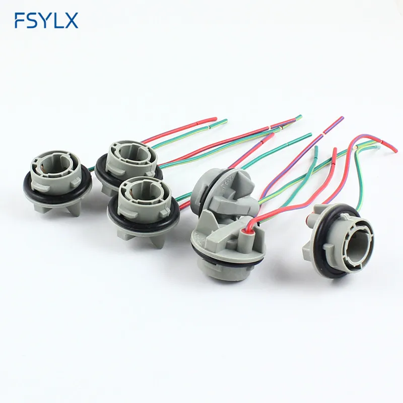 FSYLX P21W 1156 BA15S разъемы для проводки провода светодиодный держатель женской лампы