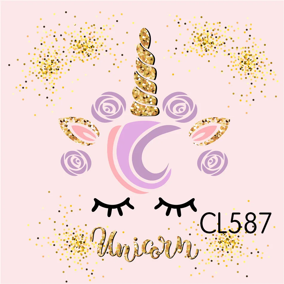 Бесшовный моющийся фон для студийной фотосъемки с изображением единорога