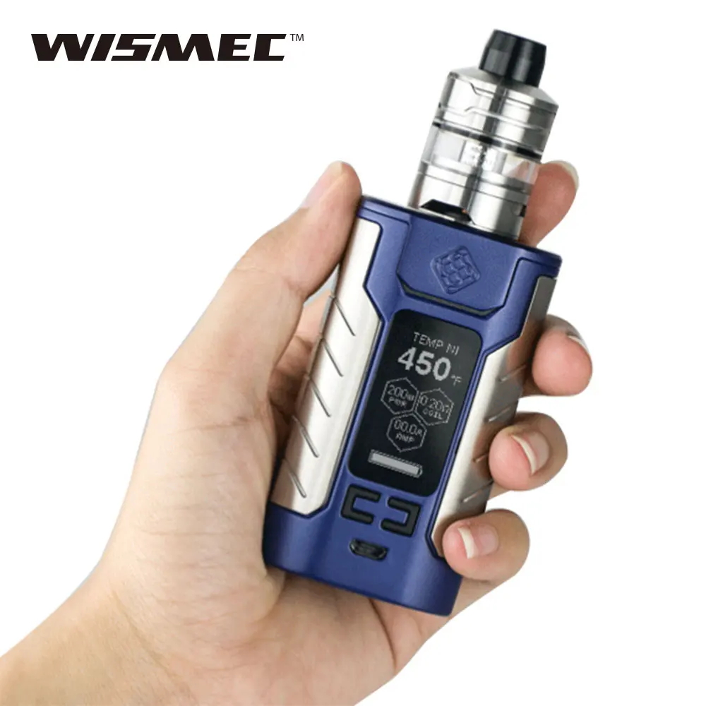Распродажа 200 Вт WISMEC SINUOUS FJ200 TC Kit встроенный аккумулятор 4600 мАч с 2 мл/4 мл атомайзер