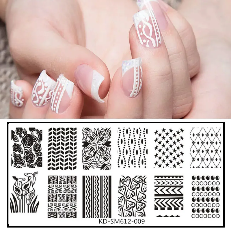 Штамповочные пластины для ногтей шаблоны самостоятельного маникюра и дизайна