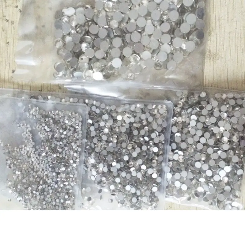 SS3 SS34 прозрачные кристаллы белые стразы горячей фиксации с плоским стеклом для DIY