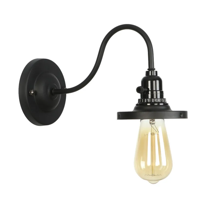 Американская промышленная винтажная железная настенная лампа чердак ленточный