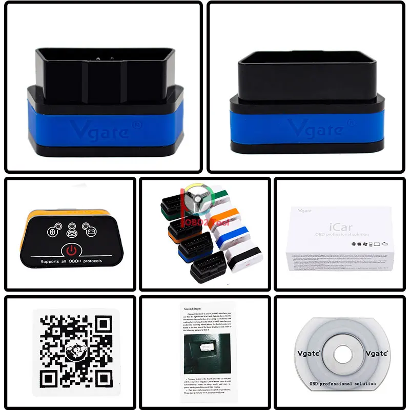 Vgate iCar2 elm327 Bluetooth V1.5 OBDII OBD2 автомобильный диагностический инструмент для Android PC elm 327 OBD 2 II сканер автоматический диагностический инструмент