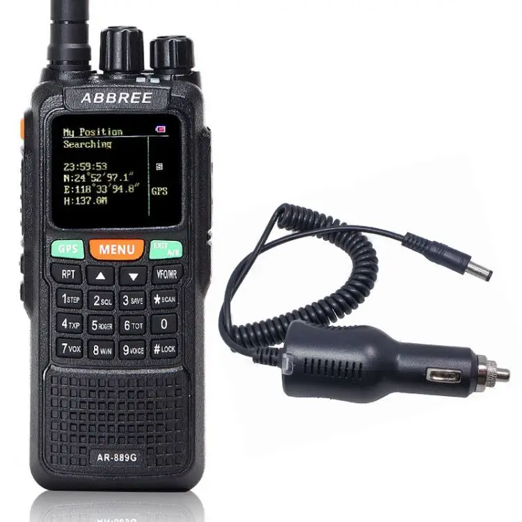 add a charger ABBREE AR-889G, gps, 10 Вт, мощная портативная рация, перекрестный репитер, двухдиапазонный, длинный диапазон, портативный радиопередатчик - Цвет: add a charger