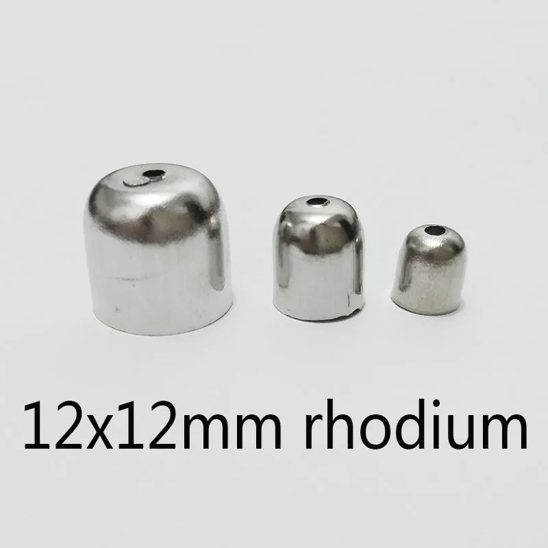 earrings top tips beads ends Metal laciness Silver Plated Tassel Caps Findings Leather Cord crimps end hole studs Textured Round | Украшения