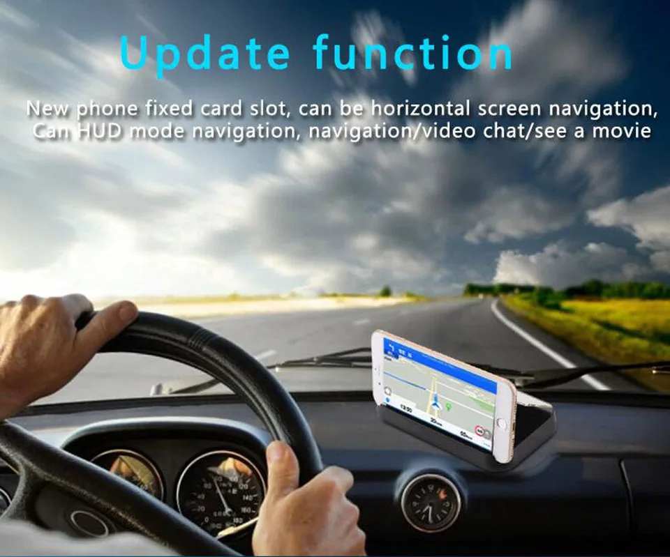 Автомобильный проектор на лобовое стекло, дисплей HUD, универсальный держатель для мобильного телефона, многофункциональный 6,5 дюймов для iPhone, для samsung, gps