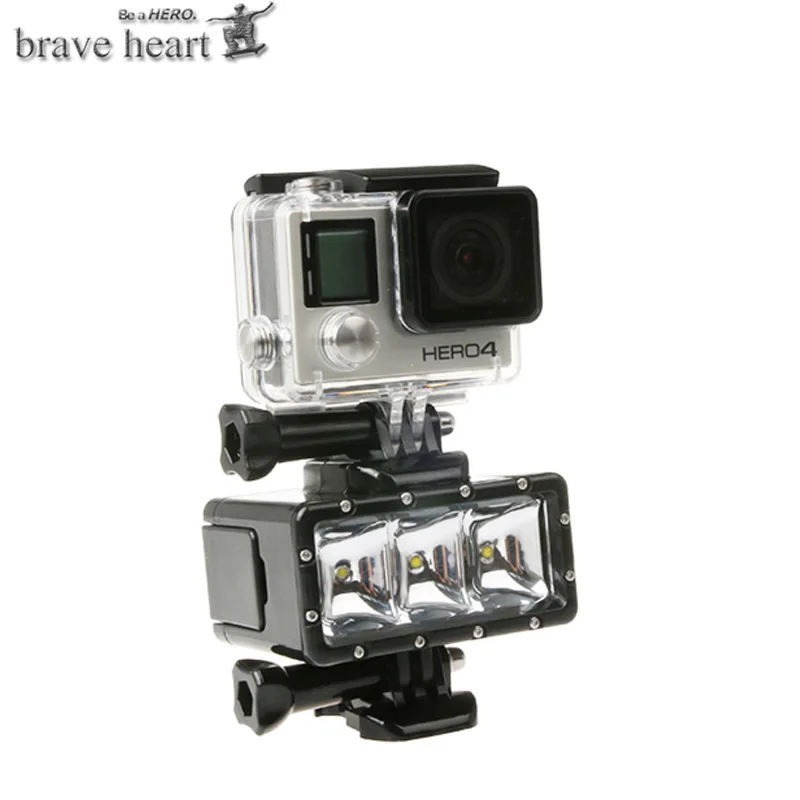 Подводная лампа Go Pro 30 м для дайвинга светодиодный светильник-вспышка для GoPro Hero 5 3+ 4 4S XiaoMi yi 4K SJCAM sj 4000 sj6 sj7 аксессуары для камеры