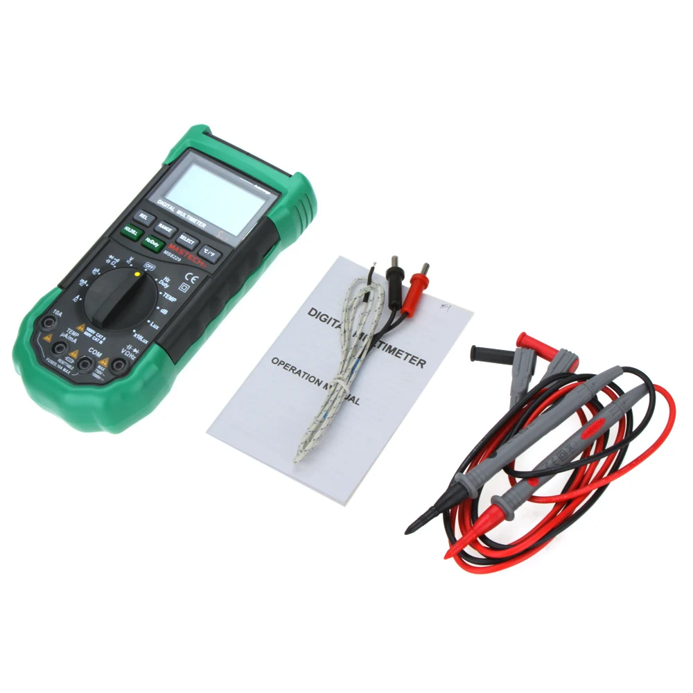 MASTECH MS8229 Цифровой мультиметр 5 в 1 Шум освещения Температура влажность тестер Диагностический Инструмент Авто Диапазон ЖК-дисплей Подсветка