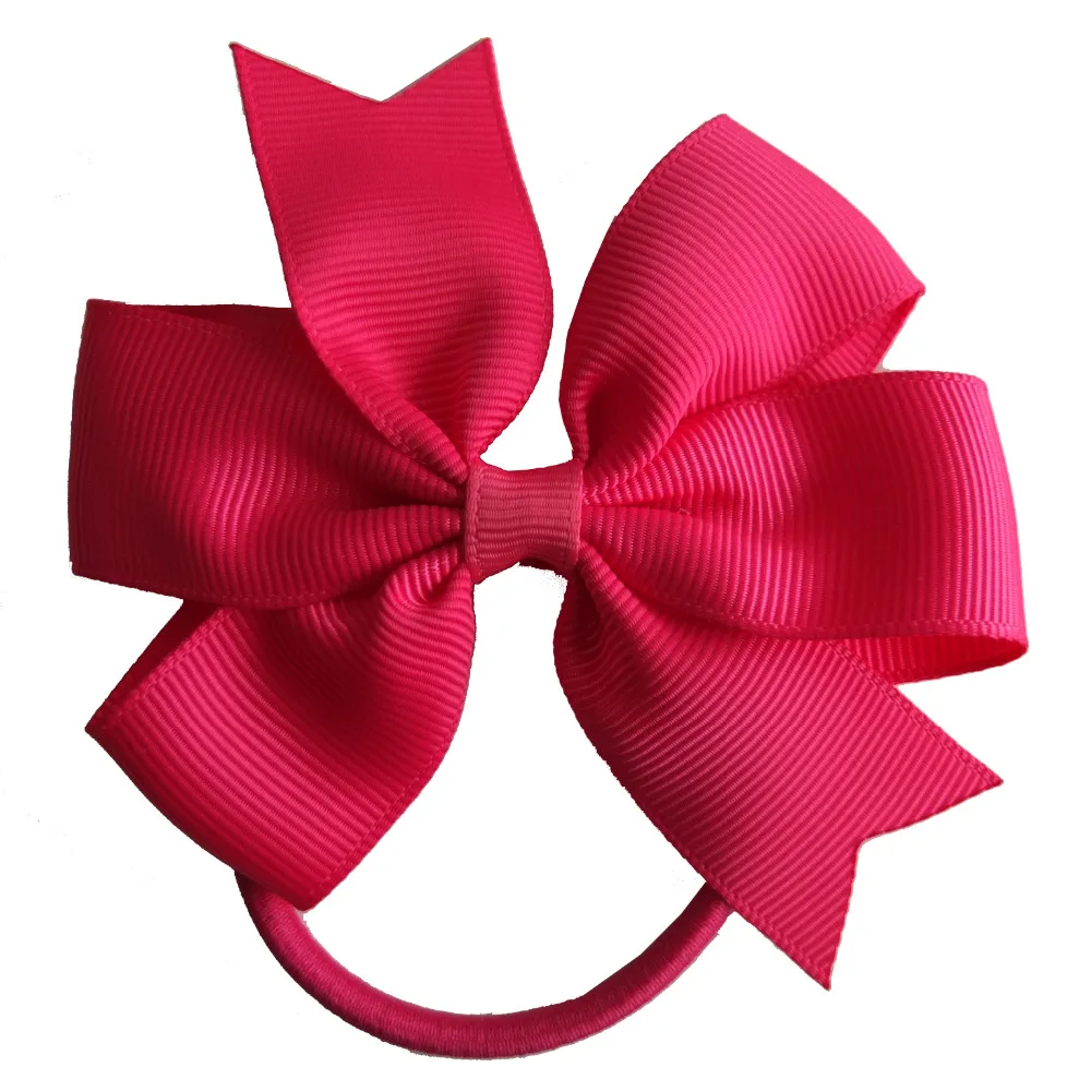2 шт. заколка для волос с резинками 3,5 ''Hairbow упругих волос аксессуары дети хвост держатель резинки для волос ласточкин хвост Луки