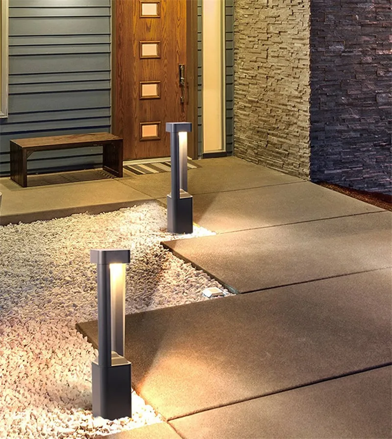 10W Outdoor Bollard Garden Lights Landscape Led Lawn Lamps Waterproof Pathway Villa Courtyard Pillar Light Park Bollards Lamp