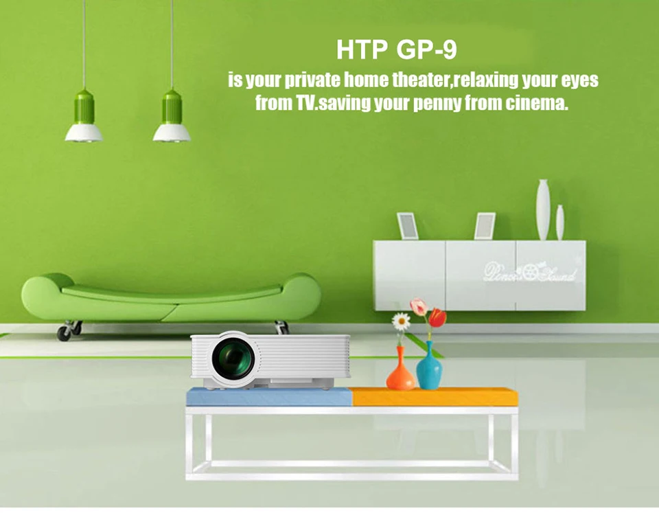 Poner Saund GP-9 мини светодиодный проектор 3D мультимедийный проектор Full HD домашний кинотеатр проектор видео Портативный кинотеатр proyector GP9