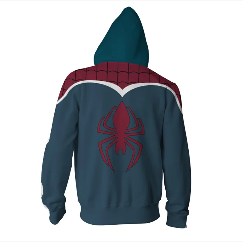 Ps4 insomniac spider косплей мужской костюм супергероя осенние модные толстовки и толстовки аниме с капюшоном свитер на молнии