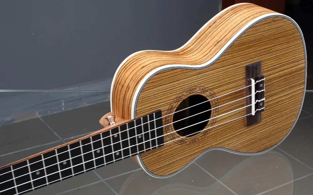 Acouway концертные Гавайские гитары укулеле 23 дюйма Zebra uku Ukelele с ABS связью Гавайские гитары струнный музыкальный инструмент