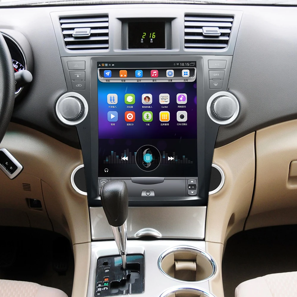 12,1 дюймов 4G Lte вертикальный экран android Мультимедиа Видео Радио плеер для Toyota Highlander 2009-13 лет навигации стерео