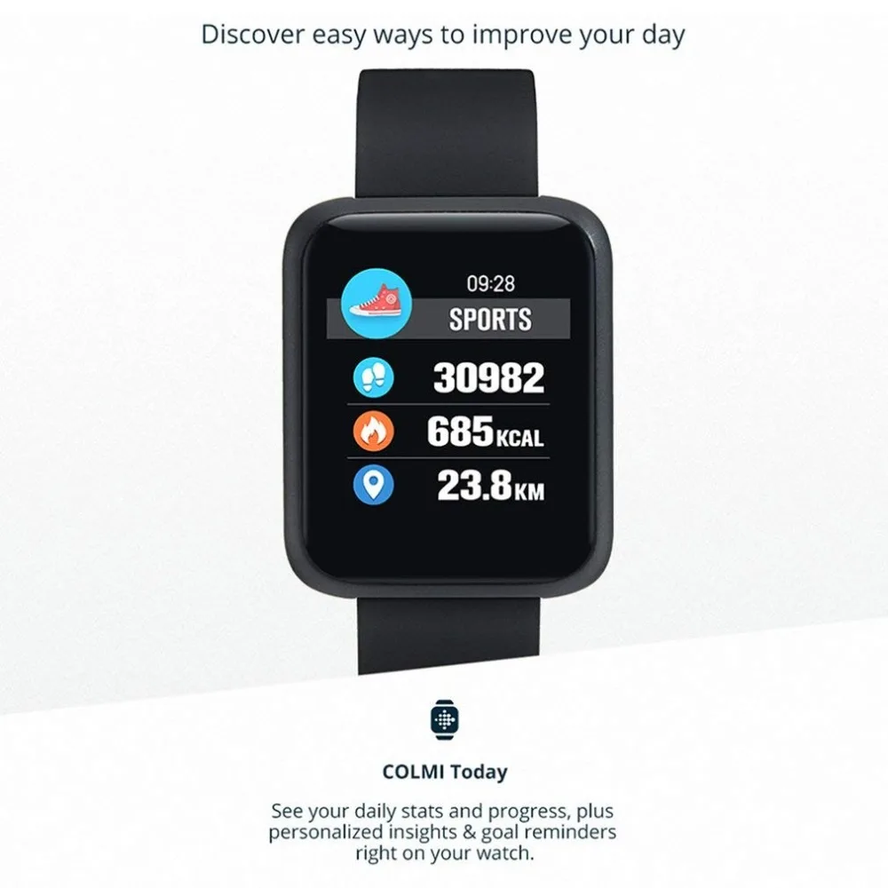 COLMI Sport3 Smartwatch наручные часы Android Спорт Фитнес цвет сенсорный экран услышать