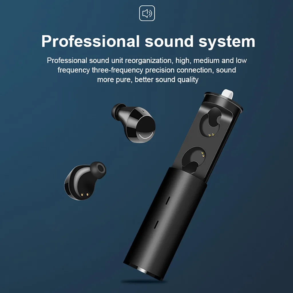 Миниатюрная Беспроводная Bluetooth-гарнитура спортивные наушники Bluetooth Hi-Fi