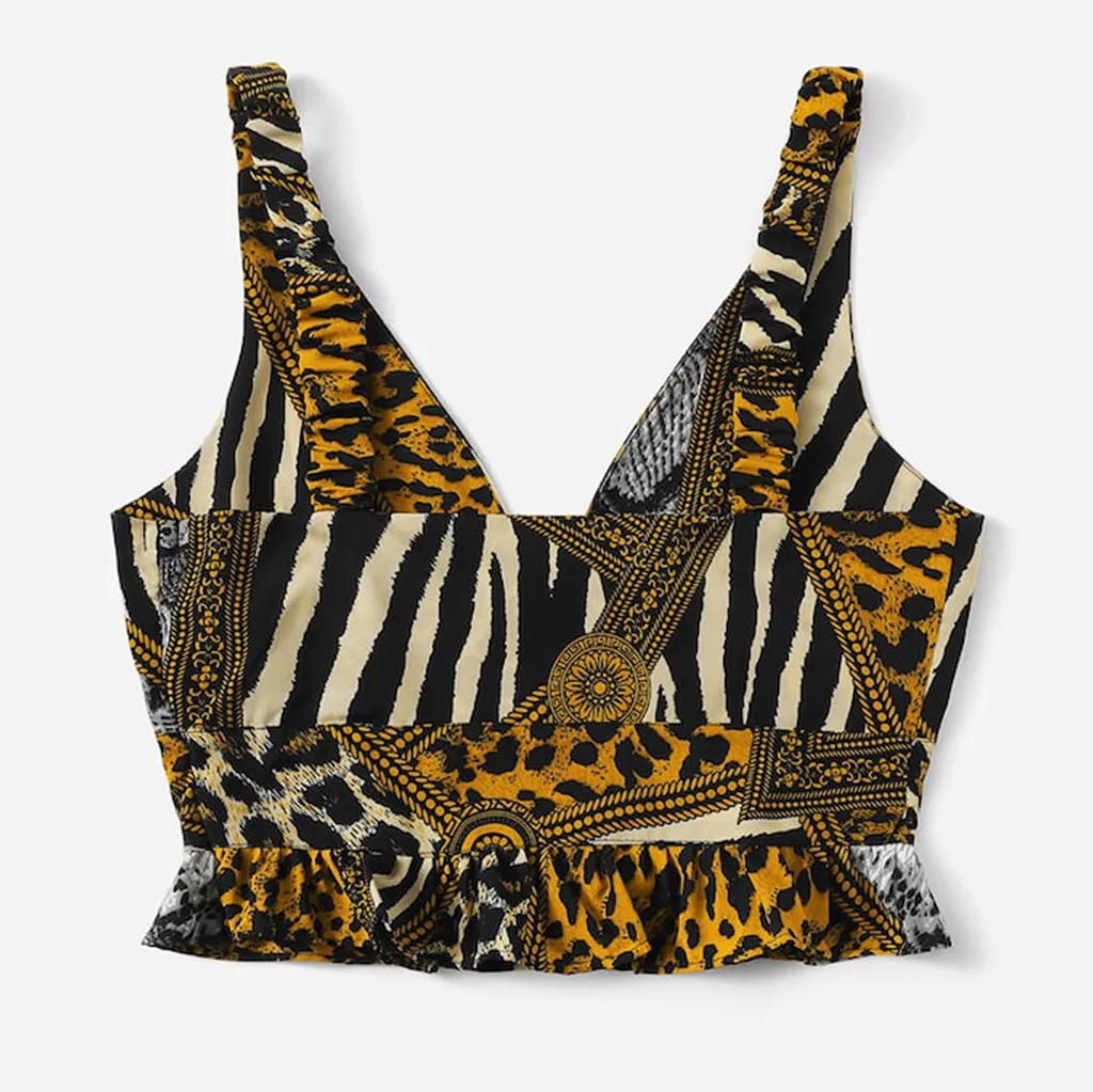 Женские топы на бретельках летний Повседневный укороченный топ с глубоким v