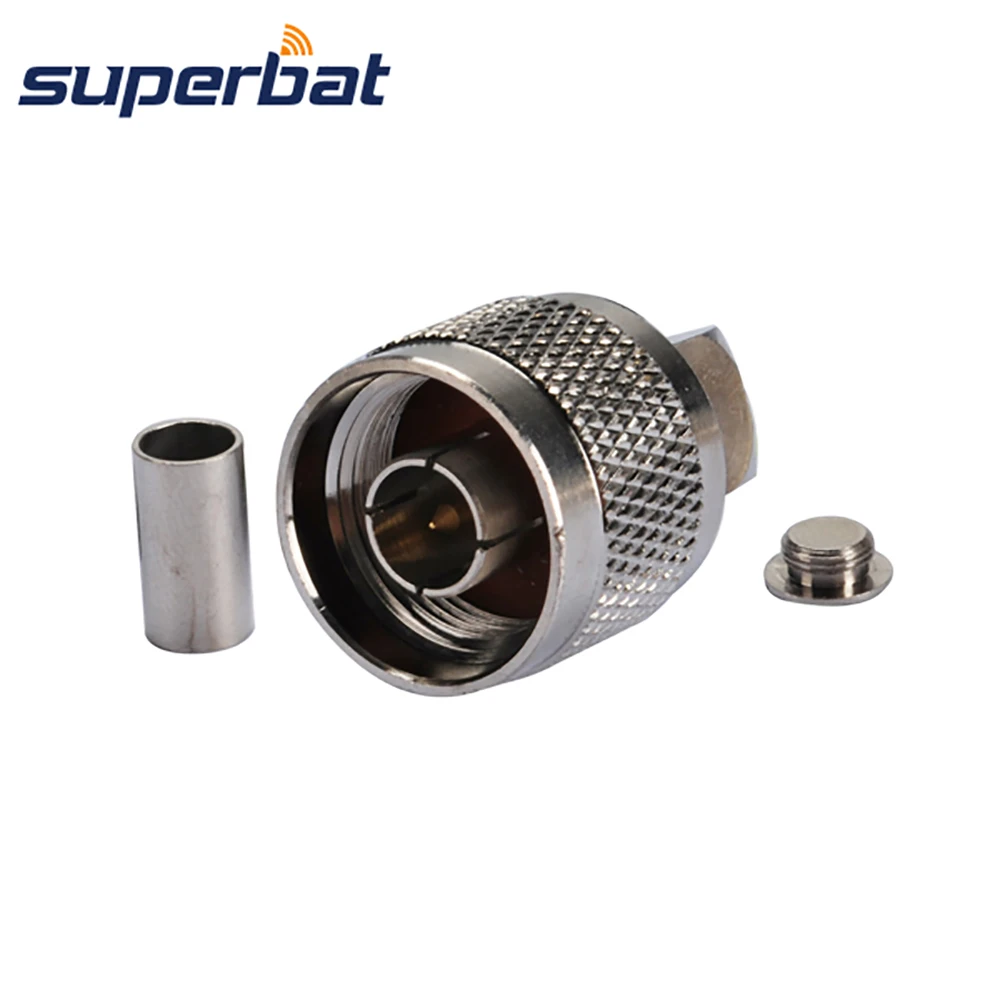 Superbat N Crimp Male Right Angle Connector for RG58 RG142 RG400 LMR195 Cable