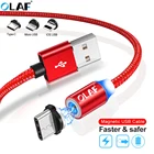 Магнитный кабель OLAF для iPhone XS X 8 7 Micro USB Type C Магнитный зарядный шнур телефонный кабель для Samsung S10 S9 Xiaomi Mi9