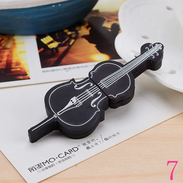 Мода U диск pendrive мультфильм гитара/скрипка/фортепиано/гармоника/pendriver ручка