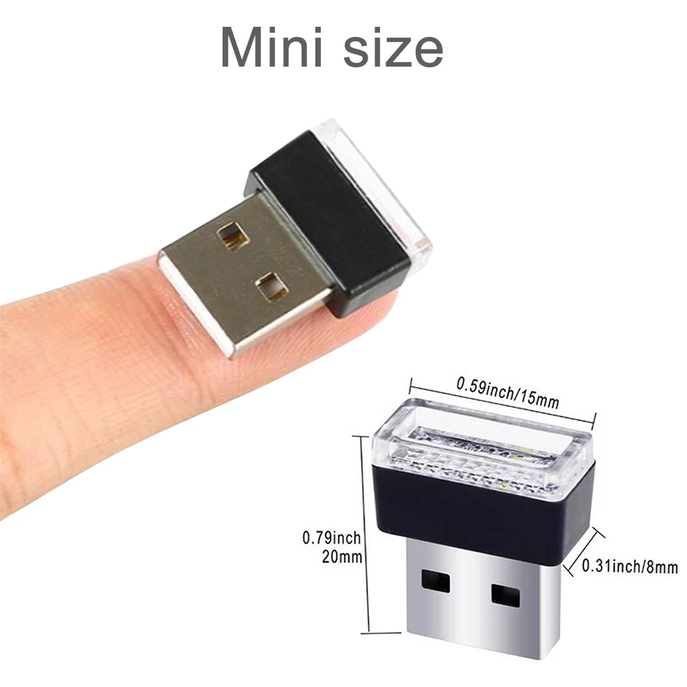 Автомобильный атмосферный окружающий светильник светодиодный мини USB светильник интерьерный декоративный светильник s лампа Прямая поставка