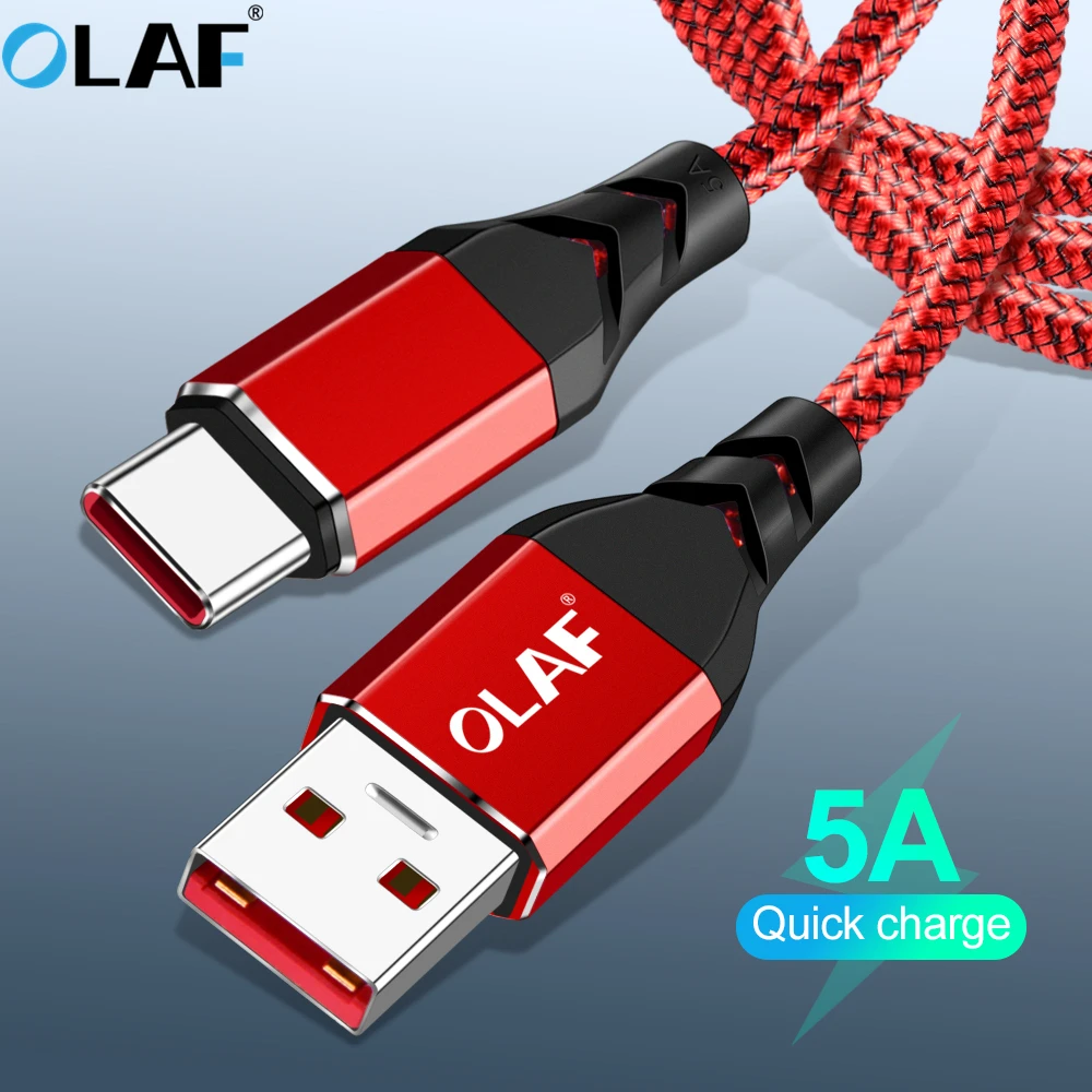 Olaf usb type C 5A супер быстрый зарядный кабель USB синхронизации данных кабели для