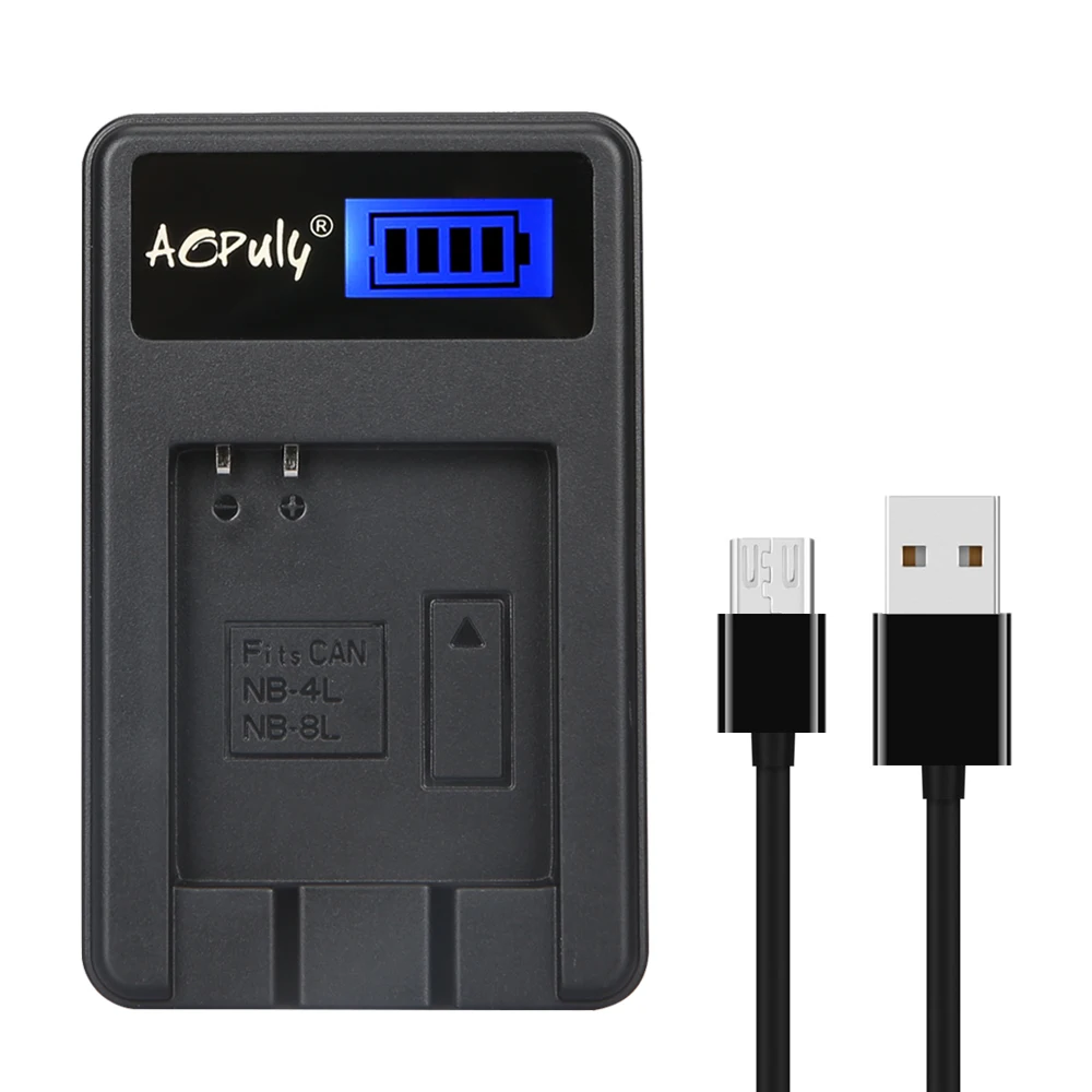 AOPULY NB-4L NB 4L NB4L LCD USB камера зарядное устройство для Canon IXUS 50 55 60 65 80 75 100 I20 110 115 120 130 IS 117