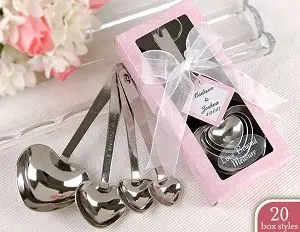 

party gift Love Beyond Measure Heart Measuring Spoons in Gift Box_Pink Wedding Favors(set of 4)80sets/lot