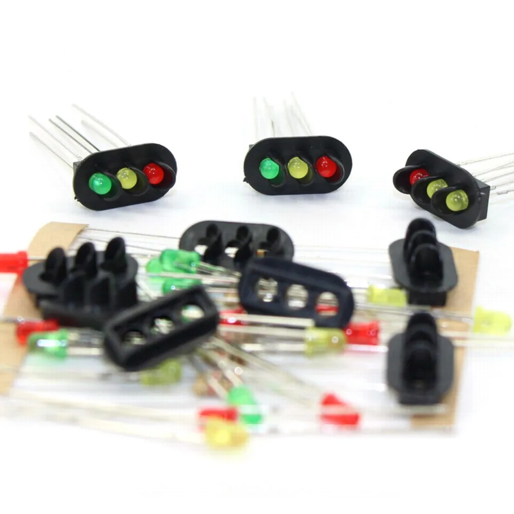 

10PCS Signal Heads With 3mm LEDs for railway signals HO or OO Scale NEW JTD08 Led turn signal model building kit