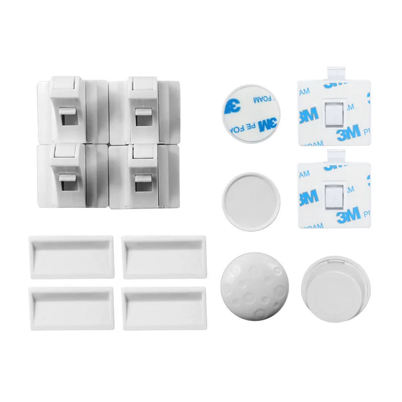 Magnetic child safety lock, baby safety cabinet, drawer door lock, children's cabinet, 4/8 pieces+ 1 / 2key invisible locks