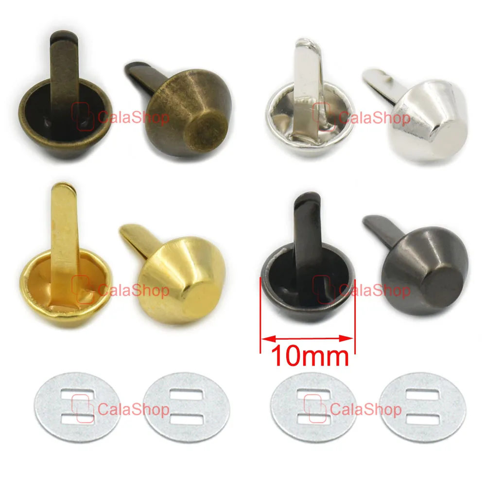 Шипы с заклепками 100 шт./лот 10 мм 3/8 &quot плоской головкой гвоздиками шипами 14 для