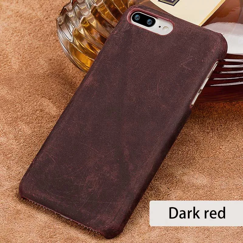 Dark red LANGSIDI полностью зернистый кожаный чехол для телефона для Xiaomi mi 9 8 8SE 6X Red mi Note 5 Pro 5 Plus 4X чехол s для samsung S8/S8 Plus - Цвет: Dark red