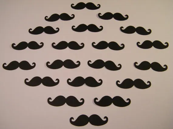 

Black Mustache table confettis wedding scatters bridal shower bachelorette party Scrapbooking Embellishment