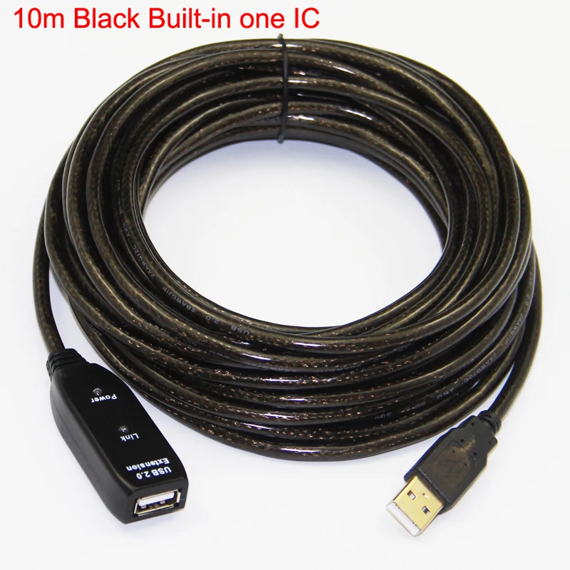 Lballist USB 2,0 Удлинительный кабель папа-мама M/F Активный ретранслятор встроенный Микросхема двойной экранированный 5 м 10 м 15 м