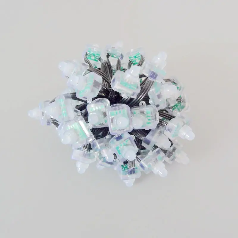 500 шт 12 мм WS2811 T1515 квадратный Led Pixel Модуль строка черный зеленый белый RGB кабель IP68 Водонепроницаемый DC5V