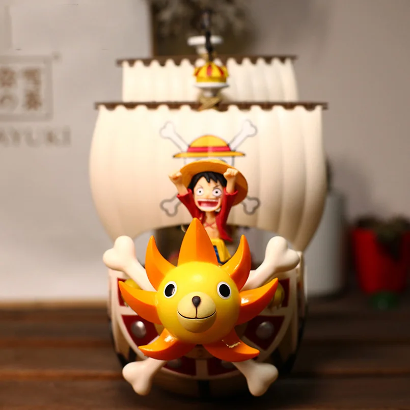 Короткая футболка с героями из японского аниме «one piece рисунок one piece Таузенд Санни обезьяна Luffy ПВХ фигурка игрушки обезьяна Luffy украшения подарки для детей