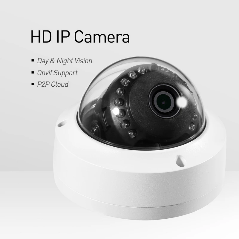 Антивандальная водонепроницаемая купольная ip камера 1080P с защитой от вандала 15