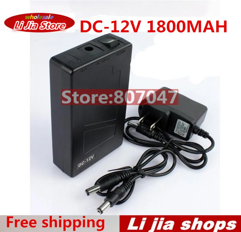 DC 12180 портативный литий ионный аккумулятор 12 В 1800 мАч для камеры