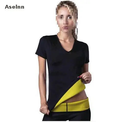 Aselnn Горячая продажа неопреновое утягивающее белье стройняющая футболка для