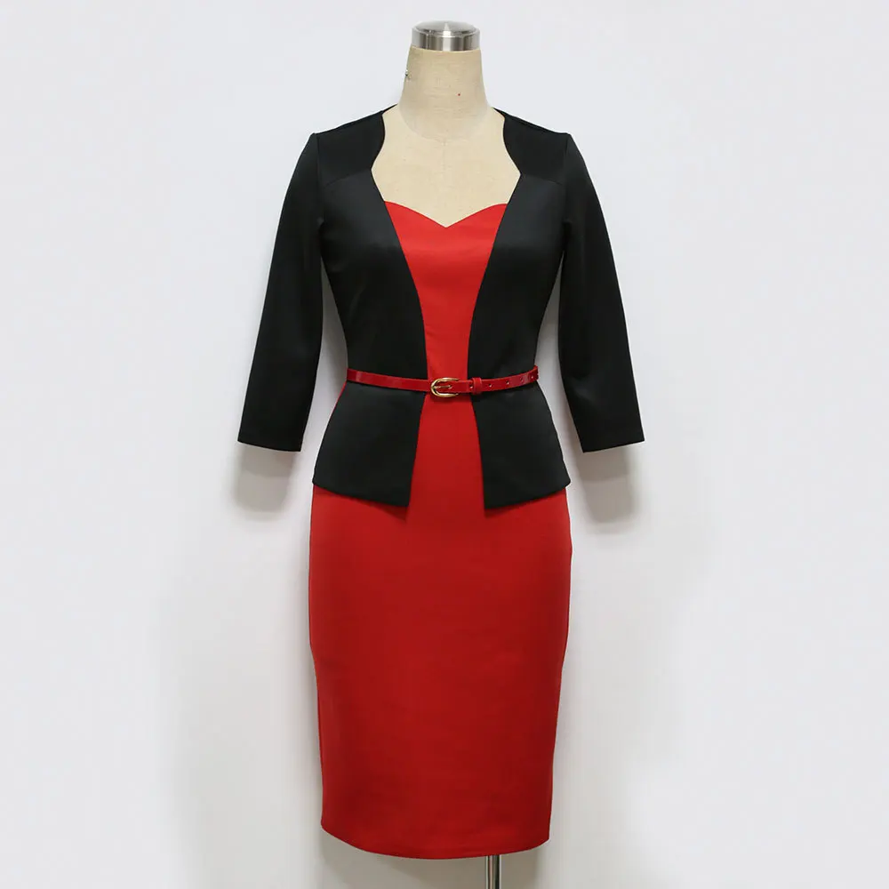 Женское офисное платье из двух частей новые рабочие платья 2020 женские модные